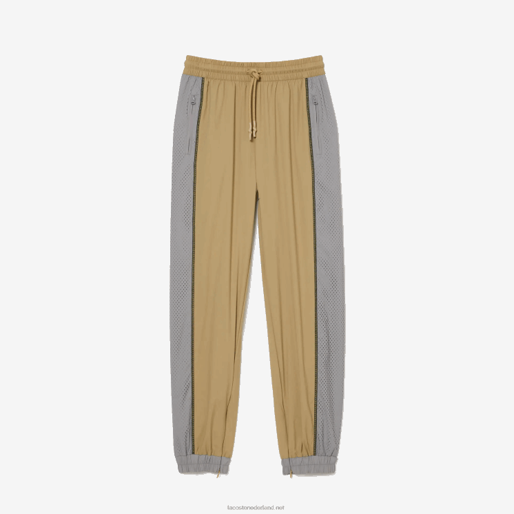 Lacoste trainingsbroek met geperforeerd effect 0828H2427 beige grijs 7je vrouwen