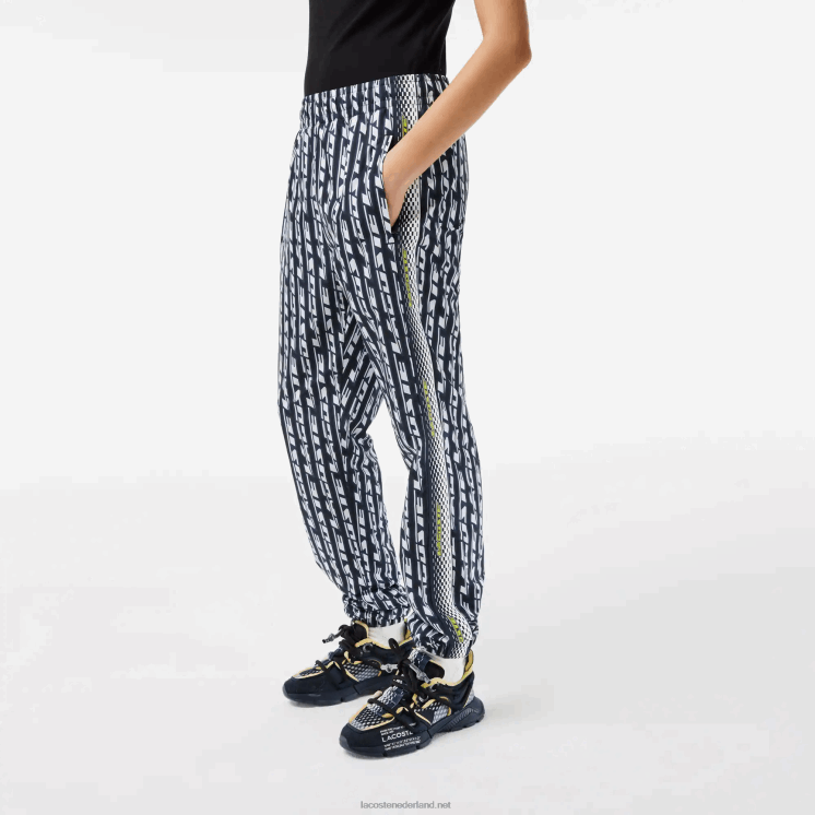 Lacoste trainingsbroek met logoprint 0828H2395 zwart blauw wit zi8 vrouwen
