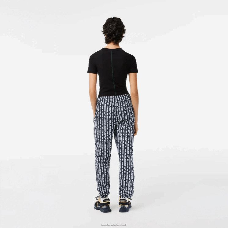 Lacoste trainingsbroek met logoprint 0828H2395 zwart blauw wit zi8 vrouwen