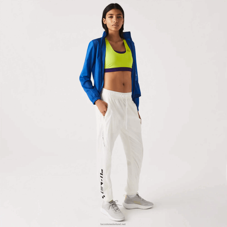 Lacoste trainingsbroek met nautische print 0828H2554 wit 70v vrouwen