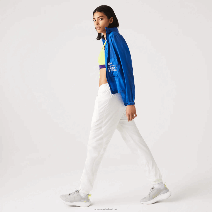 Lacoste trainingsbroek met nautische print 0828H2554 wit 70v vrouwen