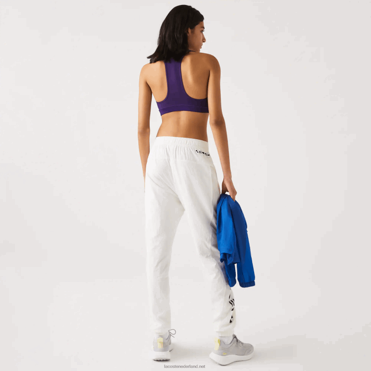 Lacoste trainingsbroek met nautische print 0828H2554 wit 70v vrouwen