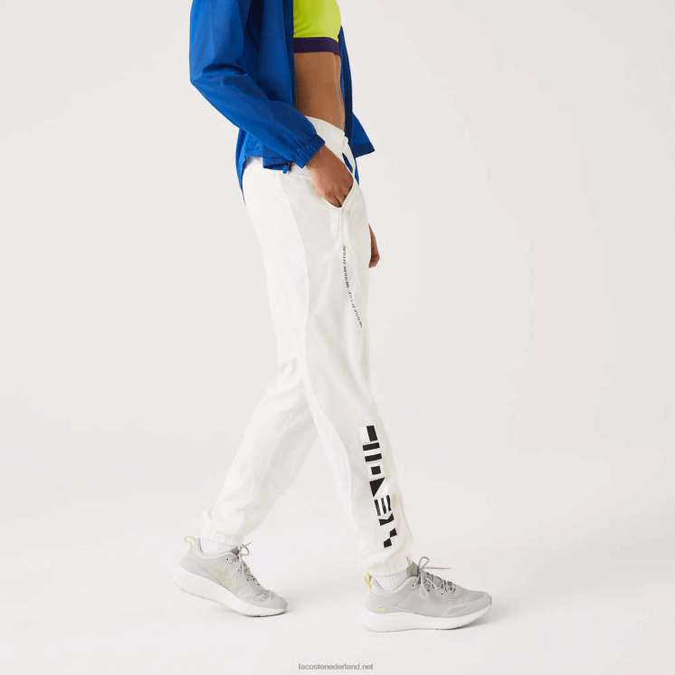 Lacoste trainingsbroek met nautische print 0828H2554 wit 70v vrouwen