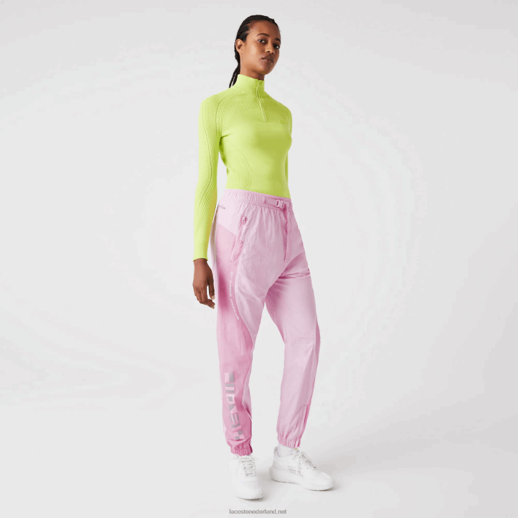 Lacoste trainingsbroek met nautische print 0828H2555 roze z4h vrouwen
