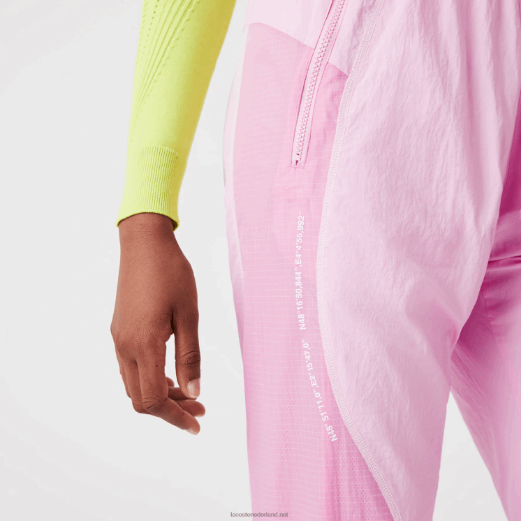 Lacoste trainingsbroek met nautische print 0828H2555 roze z4h vrouwen
