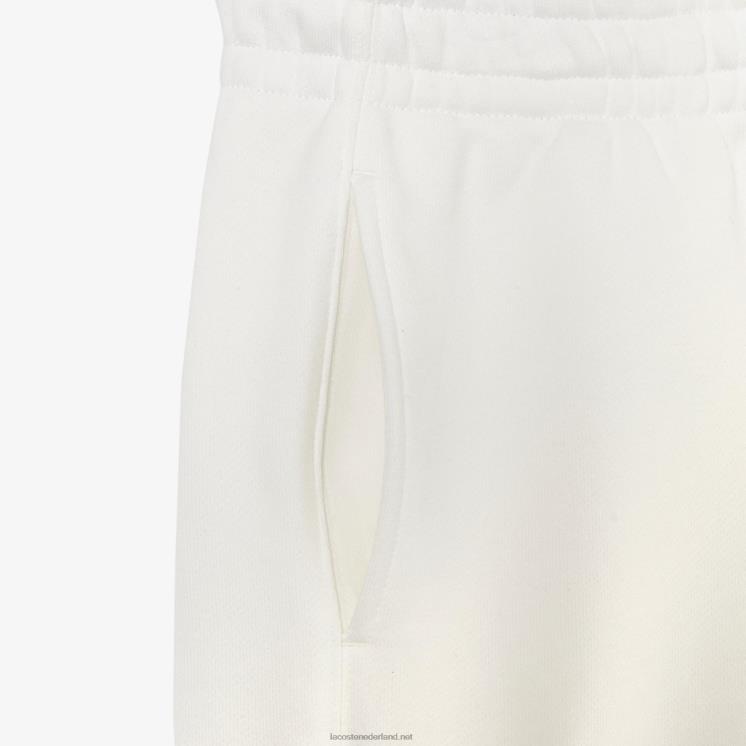 lacoste x goop trainingsbroek van katoenfleece 0828H2665 wit 70v vrouwen