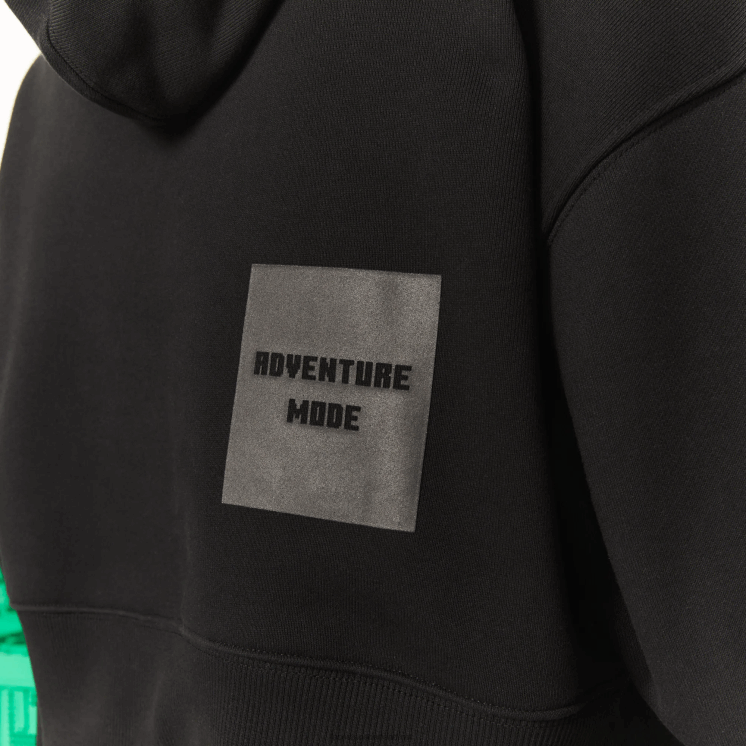 lacoste x minecraft oversized fleece hoodie 0828H2585 zwart 031 vrouwen