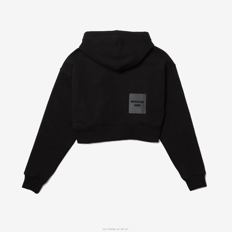 lacoste x minecraft oversized fleece hoodie 0828H2585 zwart 031 vrouwen