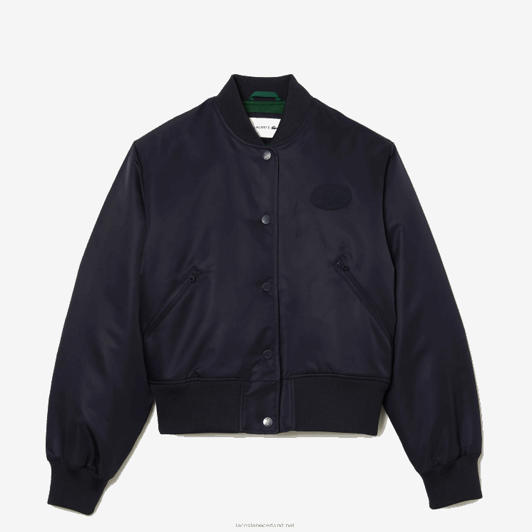 Lacoste gewatteerd nylon bomberjack 0828H2623 marineblauw hde vrouwen