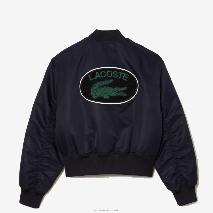 Lacoste gewatteerd nylon bomberjack 0828H2623 marineblauw hde vrouwen