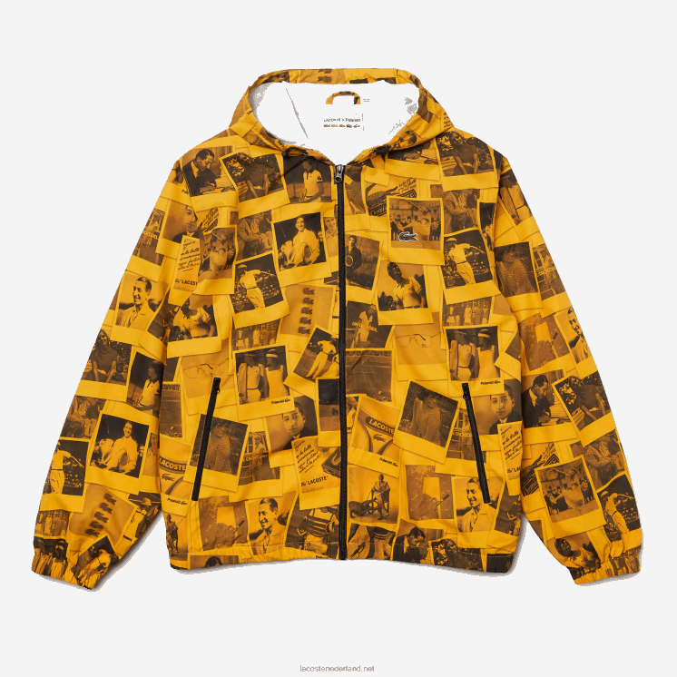 Lacoste live polaroid samenwerkingsjack 0828H1303 geel zwart 7kr vrouwen