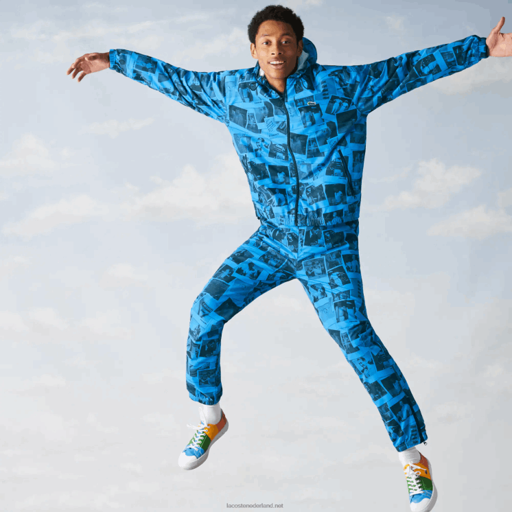 Lacoste live polaroid samenwerkingsjack 0828H1304 blauw zwart bw vrouwen