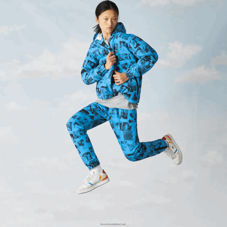 Lacoste live polaroid samenwerkingsjack 0828H1304 blauw zwart bw vrouwen