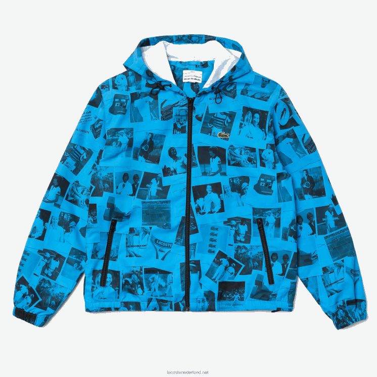 Lacoste live polaroid samenwerkingsjack 0828H1304 blauw zwart bw vrouwen