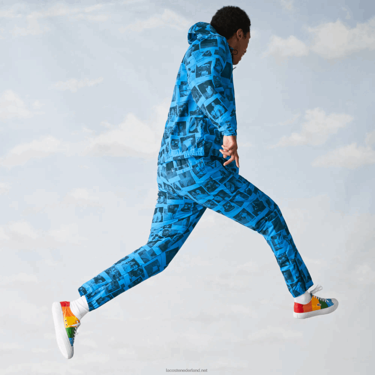 Lacoste live polaroid samenwerkingsjack 0828H1304 blauw zwart bw vrouwen