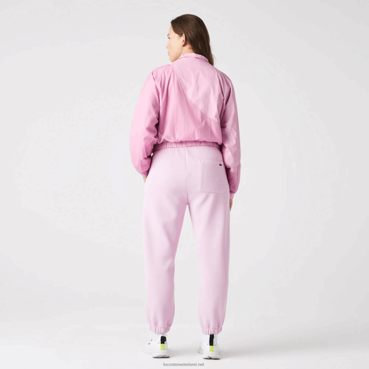 Lacoste mesh gevoerd nylon jack 0828H2627 roze z4h vrouwen