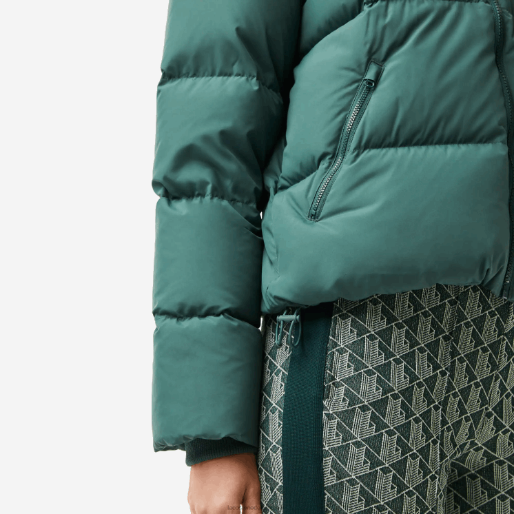 Lacoste opvouwbaar gewatteerd jack 0828H2615 groen 5hx vrouwen