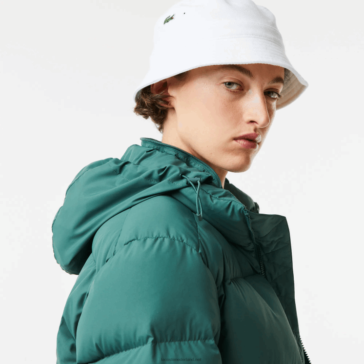 Lacoste opvouwbaar gewatteerd jack 0828H2615 groen 5hx vrouwen