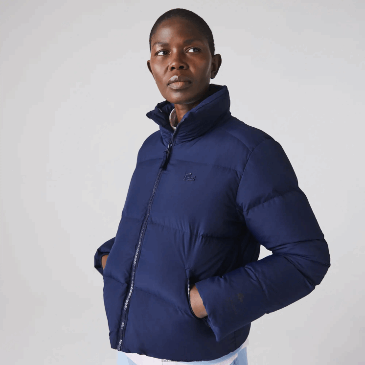 Lacoste opvouwbaar gewatteerd jack 0828H2616 marineblauw 166 vrouwen