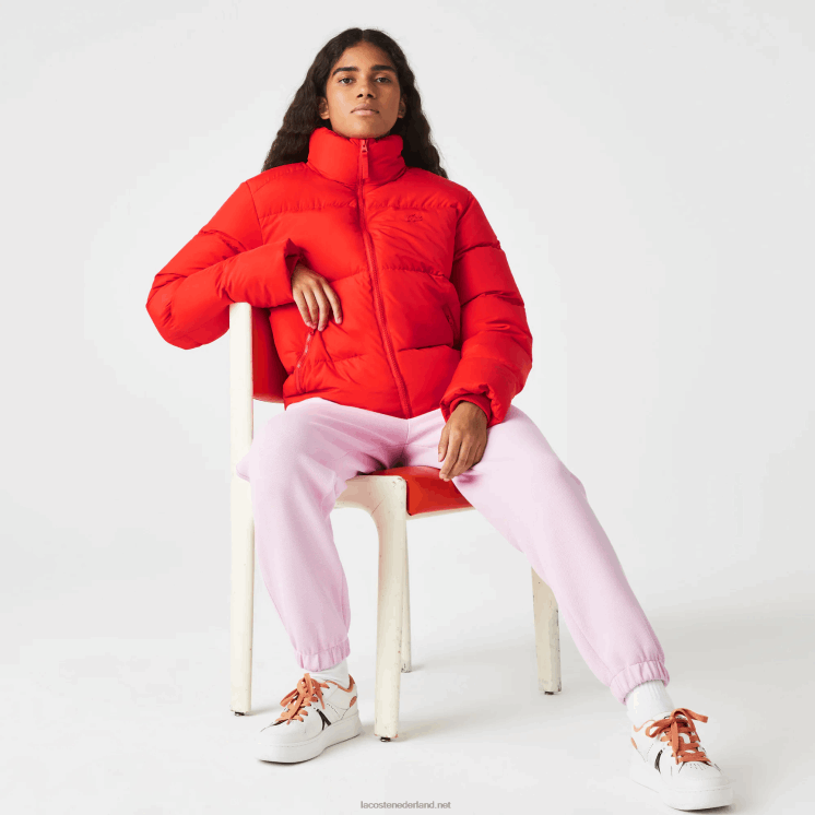 Lacoste opvouwbaar gewatteerd jack 0828H2617 rode f8m vrouwen