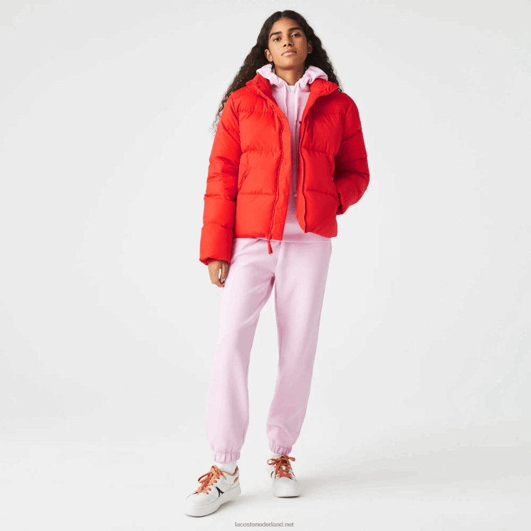 Lacoste opvouwbaar gewatteerd jack 0828H2617 rode f8m vrouwen