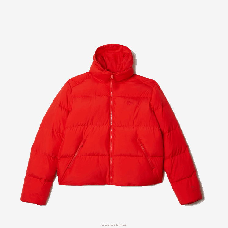 Lacoste opvouwbaar gewatteerd jack 0828H2617 rode f8m vrouwen