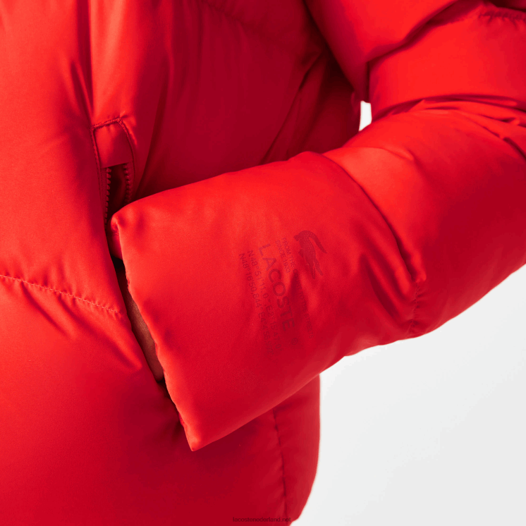 Lacoste opvouwbaar gewatteerd jack 0828H2617 rode f8m vrouwen