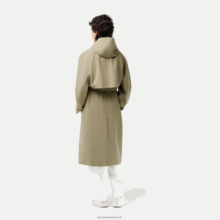Lacoste oversized trenchcoat 0828H2434 beige cb8 vrouwen