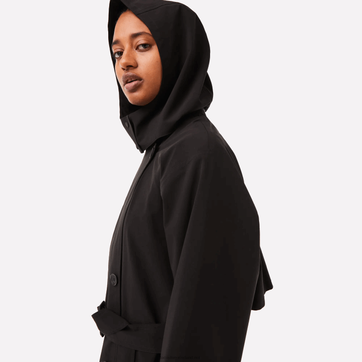 Lacoste oversized trenchcoat 0828H2435 zwart 031 vrouwen