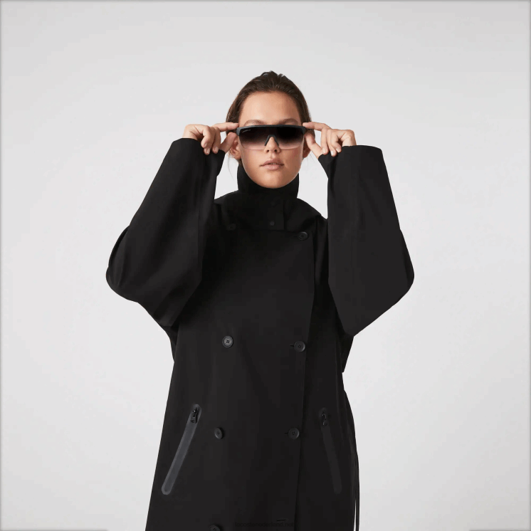 Lacoste oversized trenchcoat 0828H2435 zwart 031 vrouwen