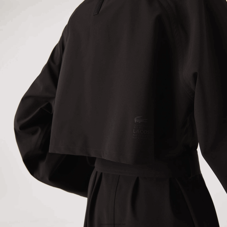 Lacoste oversized trenchcoat 0828H2435 zwart 031 vrouwen