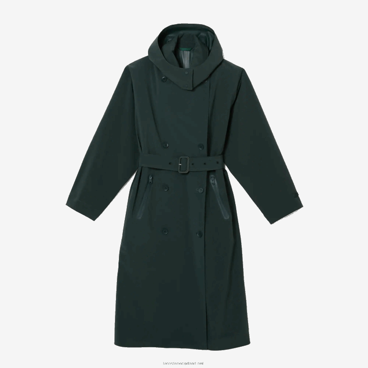 Lacoste oversized trenchcoat 0828H2436 groene r89 vrouwen