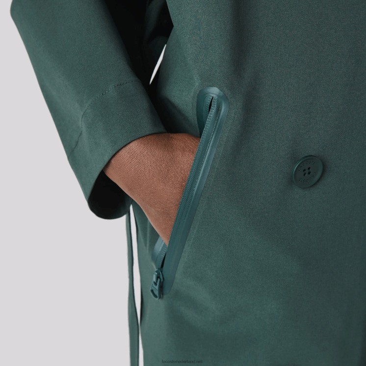 Lacoste oversized trenchcoat 0828H2436 groene r89 vrouwen