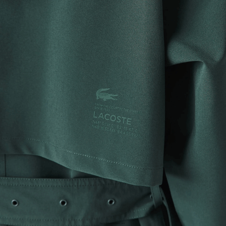 Lacoste oversized trenchcoat 0828H2436 groene r89 vrouwen