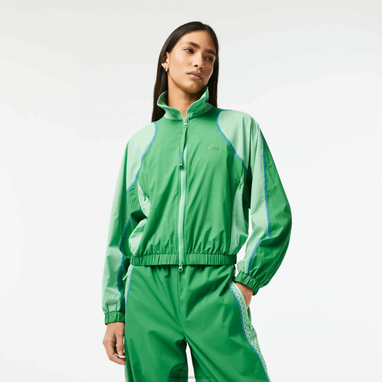 Lacoste oversized tweekleurig jack 0828H2432 groene fzv vrouwen