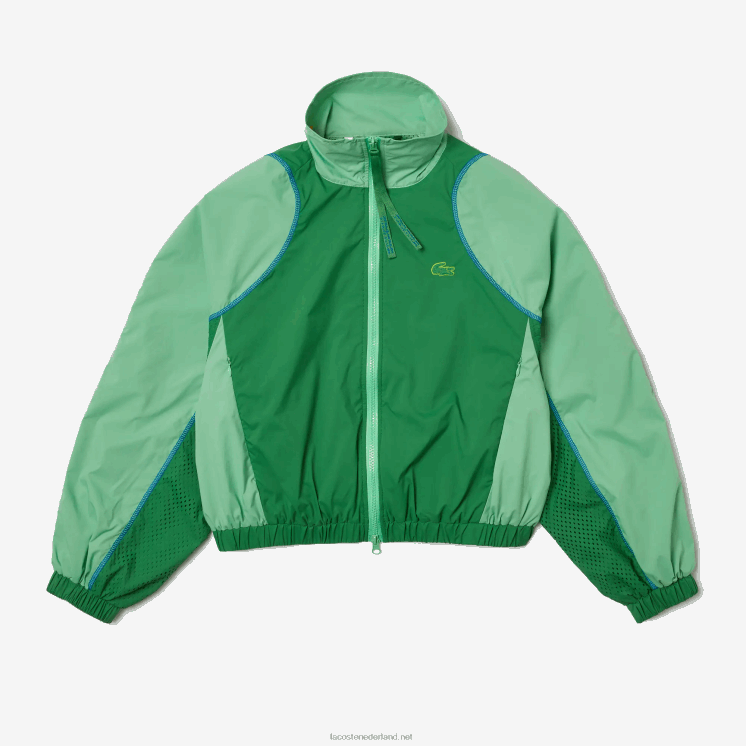 Lacoste oversized tweekleurig jack 0828H2432 groene fzv vrouwen