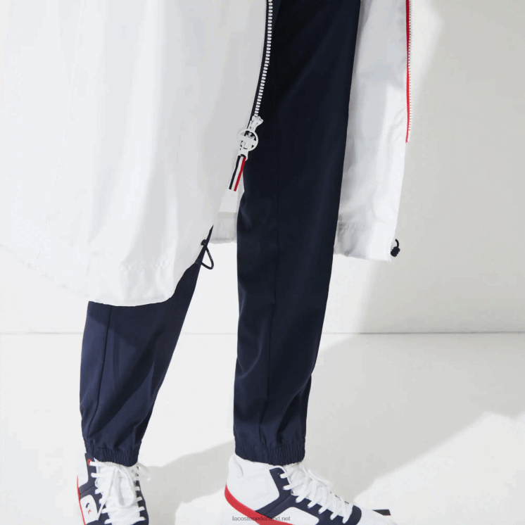 Lacoste sport franse sport spirit edition opvouwbare regenjas 0828H2622 wit marineblauw rood a10 vrouwen