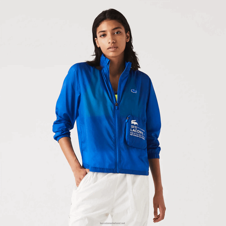 Lacoste sport packable waterafstotend jack 0828H2618 blauw k1q vrouwen