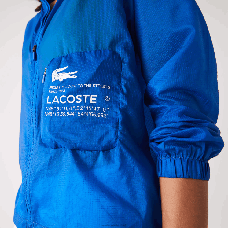 Lacoste sport packable waterafstotend jack 0828H2618 blauw k1q vrouwen