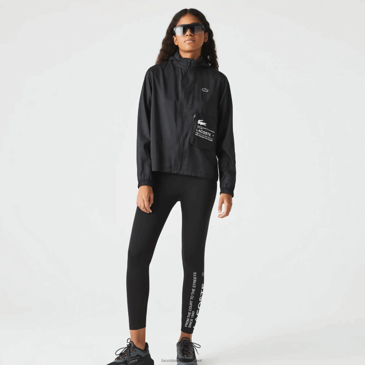 Lacoste sport packable waterafstotend jack 0828H2619 zwart 031 vrouwen