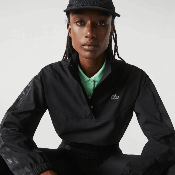 Lacoste sportief losvallend trainingsjack 0828H2631 zwart c31 vrouwen
