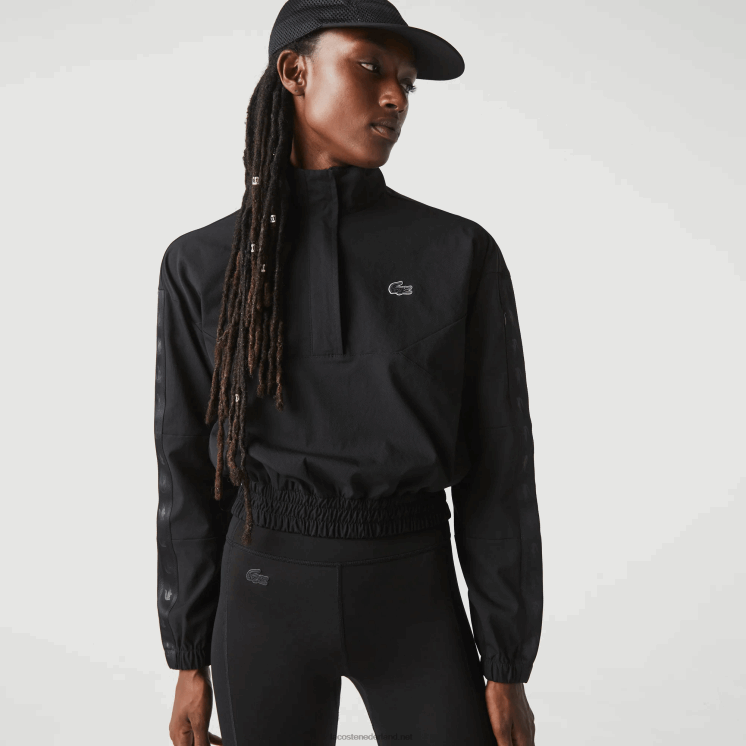 Lacoste sportief losvallend trainingsjack 0828H2631 zwart c31 vrouwen