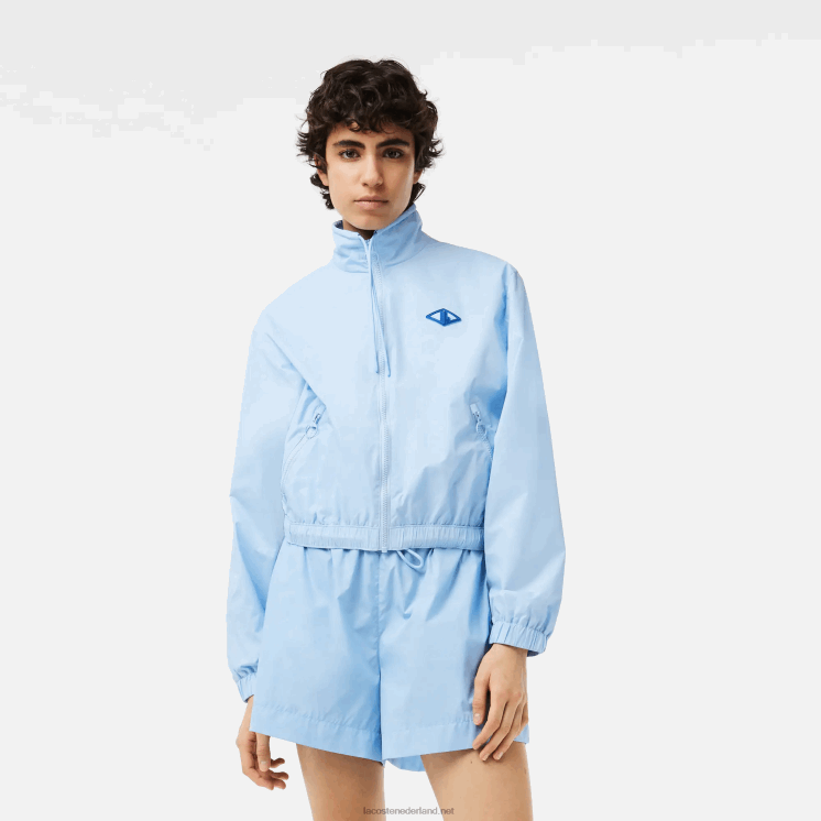 Lacoste trainingsjack met monogramprint 0828H2440 blauwe hbp vrouwen