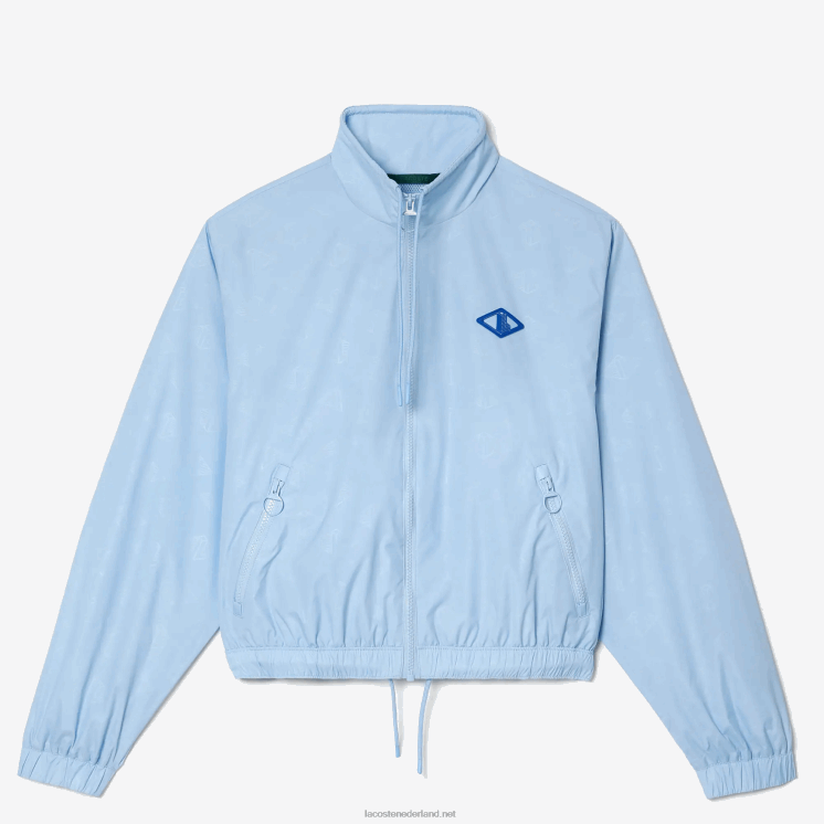 Lacoste trainingsjack met monogramprint 0828H2440 blauwe hbp vrouwen