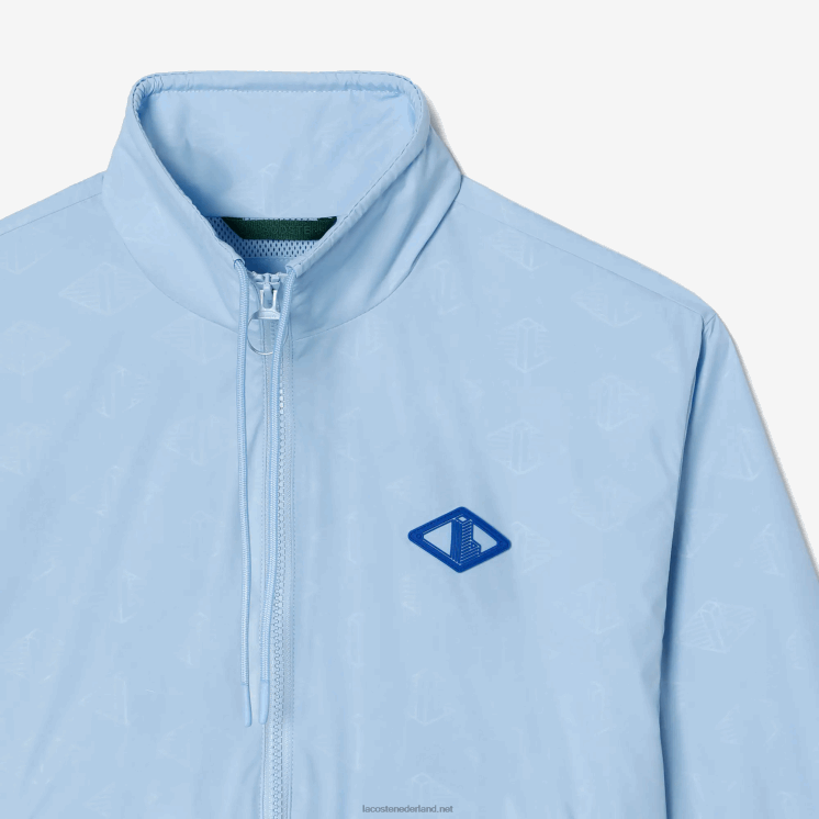 Lacoste trainingsjack met monogramprint 0828H2440 blauwe hbp vrouwen