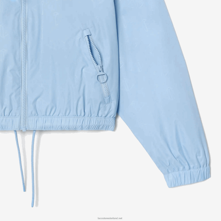 Lacoste trainingsjack met monogramprint 0828H2440 blauwe hbp vrouwen