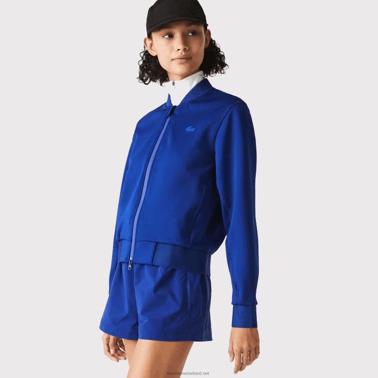 Lacoste tweelaags stretch teddy jack 0828H2625 blauwe bdm vrouwen