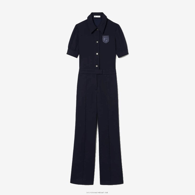 lacoste x goop tweelaagse piqué jumpsuit 0828H2666 marineblauw 166 vrouwen
