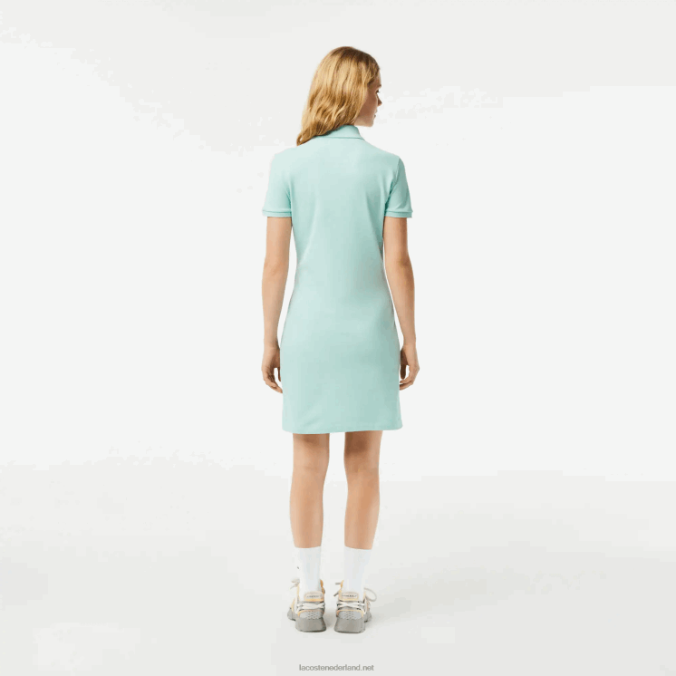 Lacoste Pique polojurk van stretchkatoen 0828H2368 mint lgf vrouwen