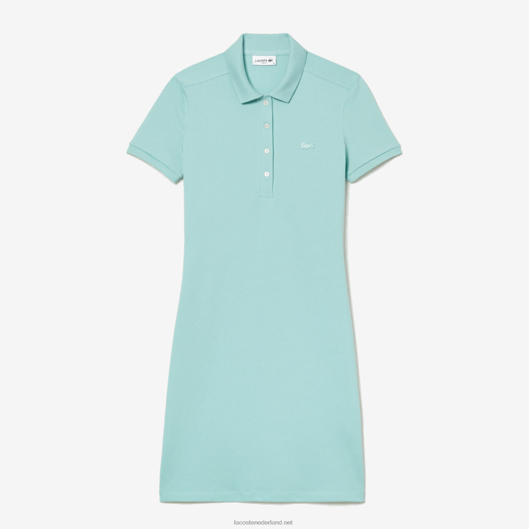 Lacoste Pique polojurk van stretchkatoen 0828H2368 mint lgf vrouwen